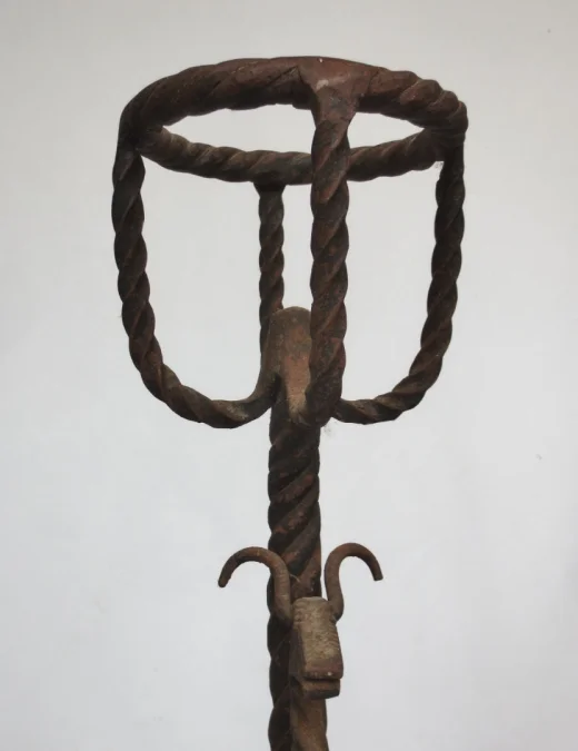 Paire de landiers, XIXe siècle.