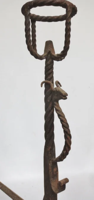 Paire de landiers, XIXe siècle.