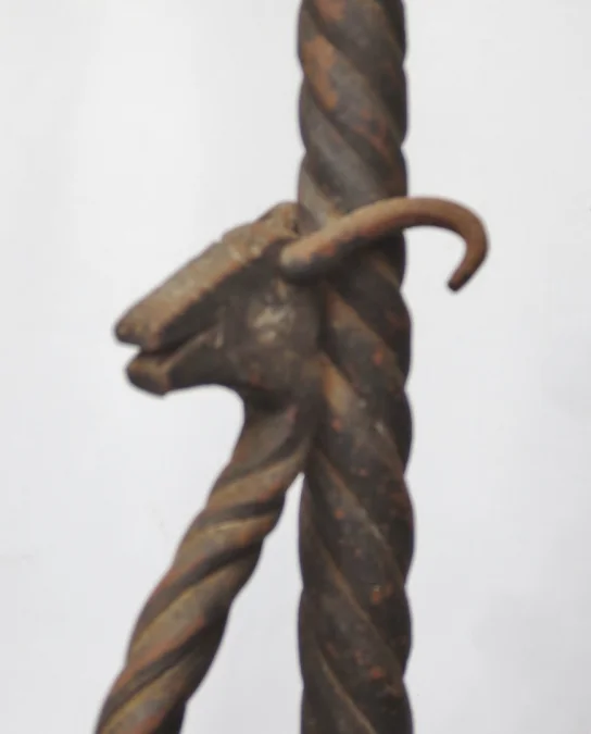 Paire de landiers, XIXe siècle.