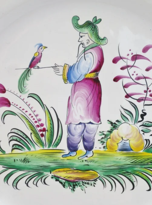 Assiettes au chinois, XXe siècle.