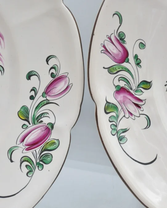 Assiettes au chinois, XXe siècle.