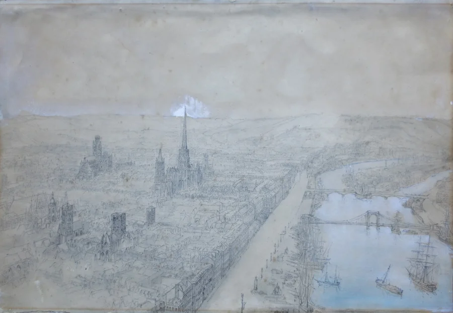 Rouen, Dessin XIXe siècle.