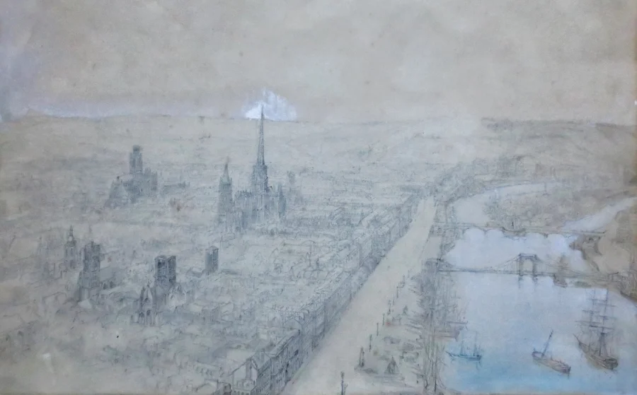 Rouen, Dessin XIXe siècle.