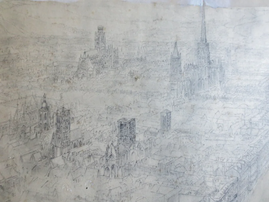 Rouen, Dessin XIXe siècle.