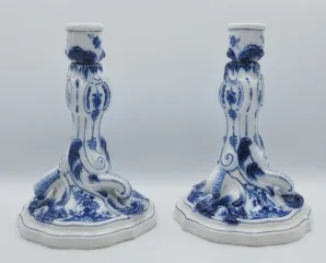 マイセン磁器の燭台