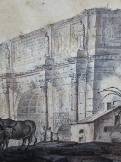 Arc de Constantin, Rome, suiveur d' Hubert Robert.