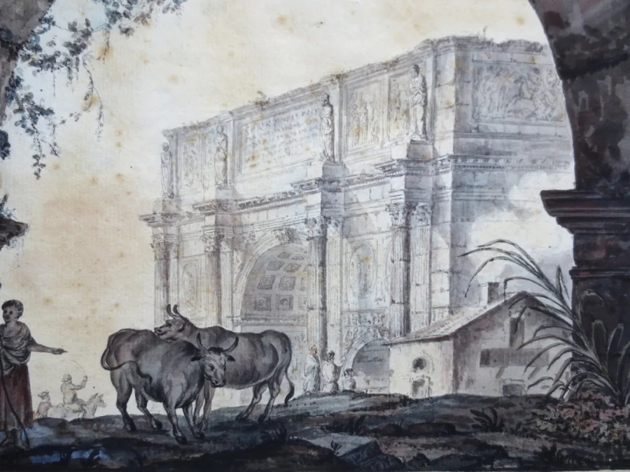 Arc de Constantin, Rome, suiveur d' Hubert Robert.