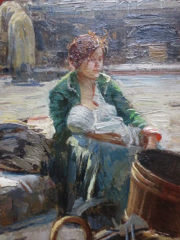 Giovanni Panza, Marktszene in der Provence. — Sehr guter Zustand