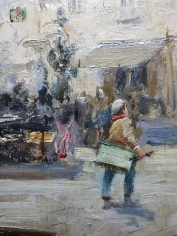 Giovanni Panza, Marktszene in der Provence. — Sehr guter Zustand