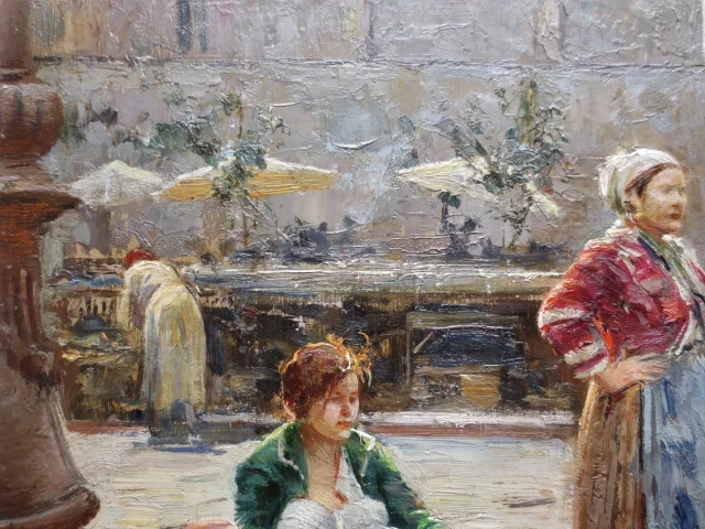 Giovanni Panza, Marktszene in der Provence. — Sehr guter Zustand