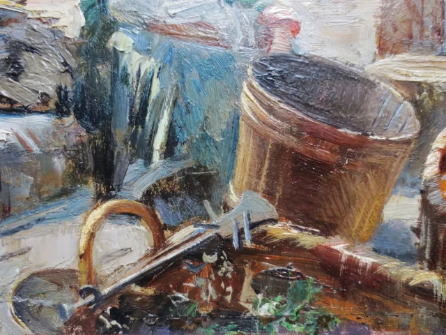 Giovanni Panza, Marktszene in der Provence. — Sehr guter Zustand