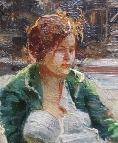 Giovanni Panza, Marktszene in der Provence. — Sehr guter Zustand