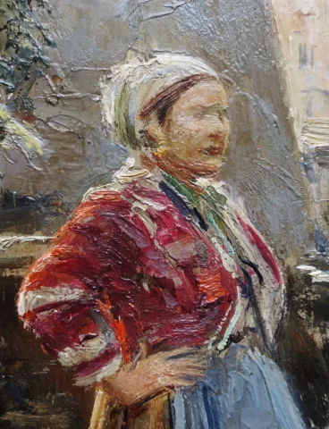 Giovanni Panza, Marktszene in der Provence. — Sehr guter Zustand