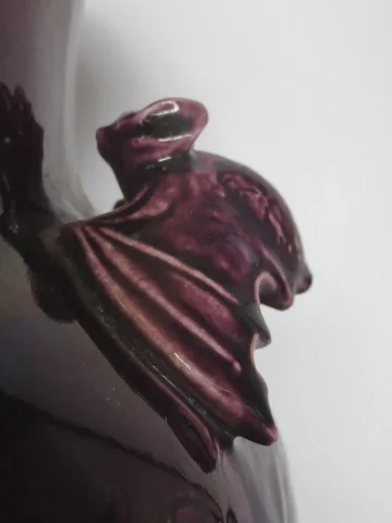 Art-nouveau-Vase aus Longwy-Fayence — Guter Zustand