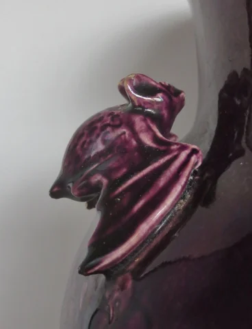 Art-nouveau-Vase aus Longwy-Fayence — Guter Zustand
