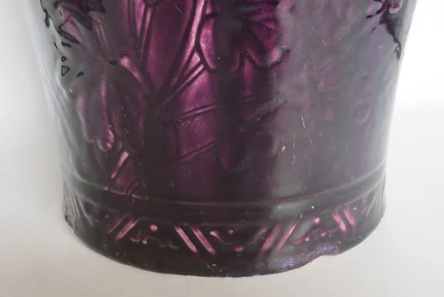 Art-nouveau-Vase aus Longwy-Fayence — Guter Zustand