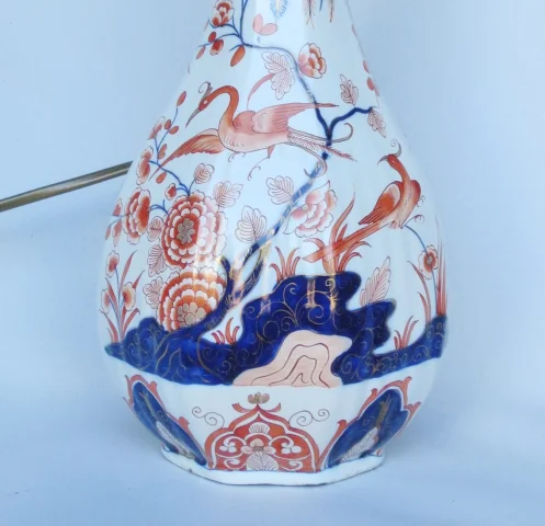 Faience lamp, 19e eeuw, Imari-decoratie — Goede staat