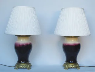 Paar Lampen, 19. Jahrhundert.