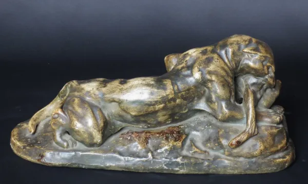 PLASTER PANTHER AFTER ANTOINE LOUIS BARYE