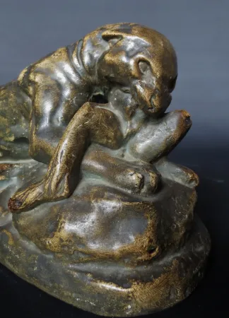 PLASTER PANTHER AFTER ANTOINE LOUIS BARYE
