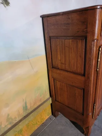 Buffet haut en chêne et marqueterie