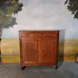 Buffet haut en chêne et marqueterie