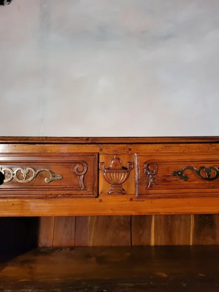 "Buffet Bas Louis XV En Merisier
