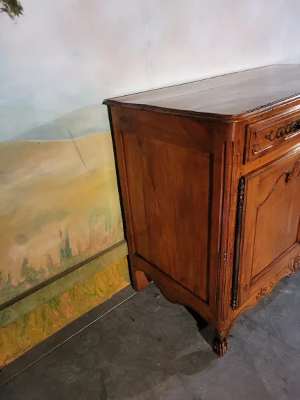 "Buffet Bas Louis XV En Merisier