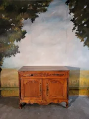 "Buffet Bas Louis XV En Merisier