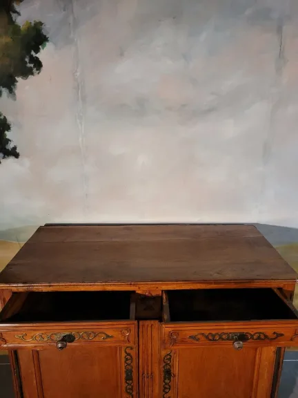 "Buffet Bas Louis XV En Merisier