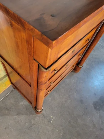 Chiffonnier, grande commode empire en merisier