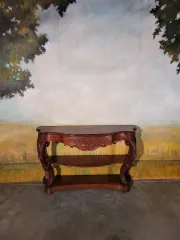 Grande console époque Napoléon III acajou