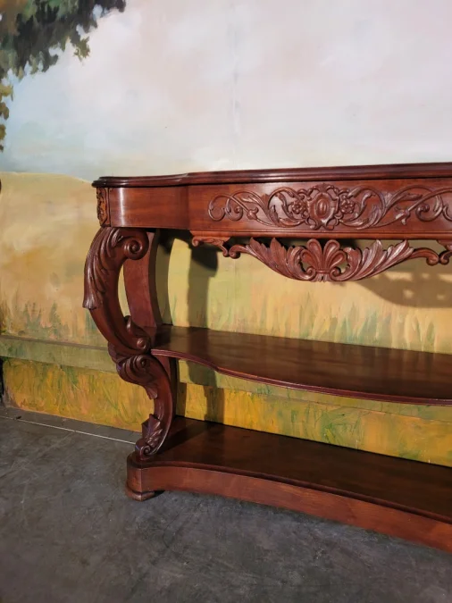 Grande console époque Napoléon III acajou