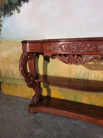 Grande console époque Napoléon III acajou