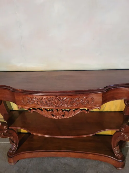 Grande console époque Napoléon III acajou