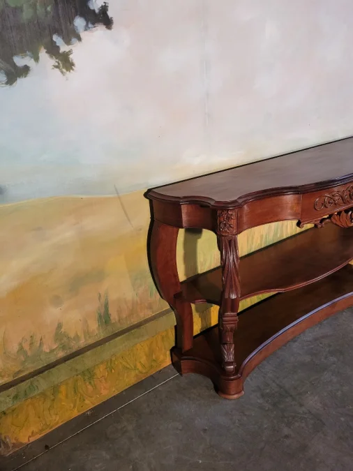 Grande console époque Napoléon III acajou