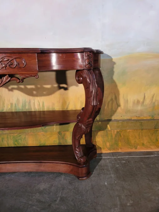 Grande console époque Napoléon III acajou