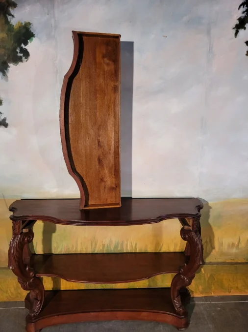 Grande console époque Napoléon III acajou