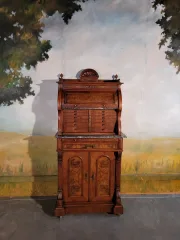 Meuble de dentiste en noyer