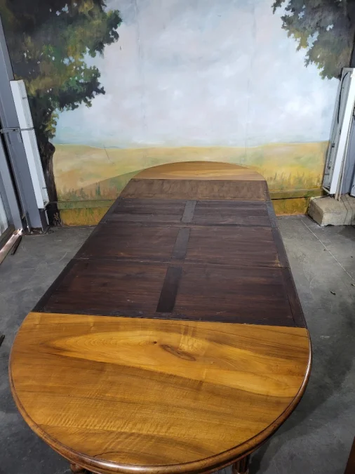 Table à ceinture à rallonge en noyer
