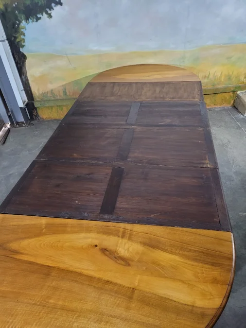Table à ceinture à rallonge en noyer