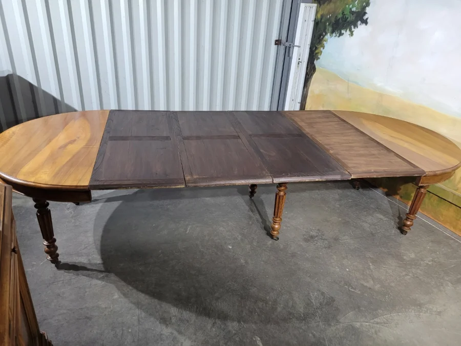 Table à ceinture à rallonge en noyer