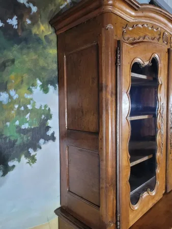 Buffet deux corps vitré époque Louis XV