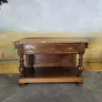 Console en noyer et marbre