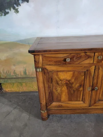 Low sideboard, Empire period, walnut — Very good condition