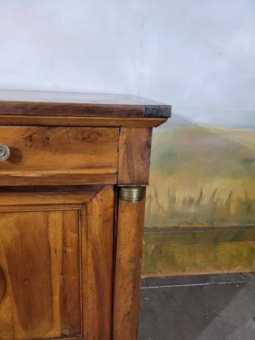 Low sideboard, Empire period, walnut — Very good condition