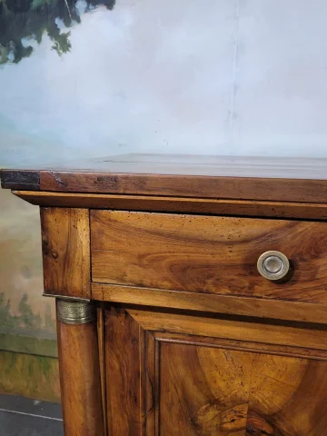 Low sideboard, Empire period, walnut — Very good condition