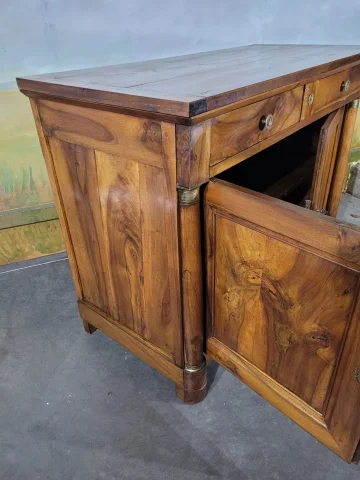 Low sideboard, Empire period, walnut — Very good condition