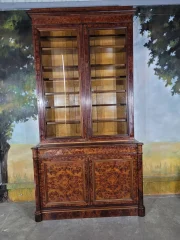 Grande biblioteca en caoba época Restauración