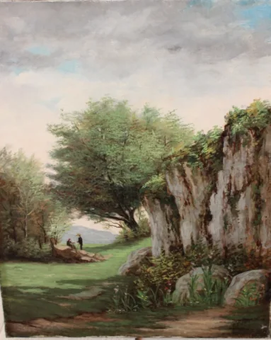 PAIIR OF OIL ON CANVAS SIGNED C. BOUTE